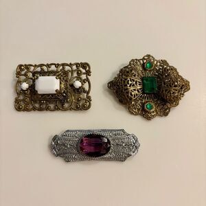 Vintage Brooches - Set of 3